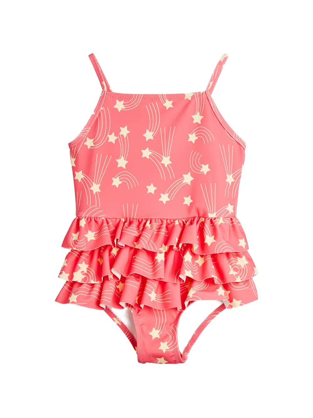 Mini Rodini Starfall ruffled swimsuit - Rosa