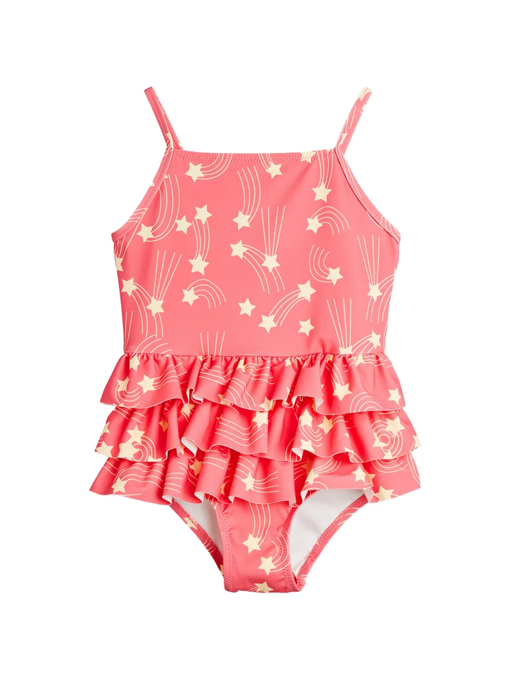 Mini Rodini Starfall ruffled swimsuit - Rosa