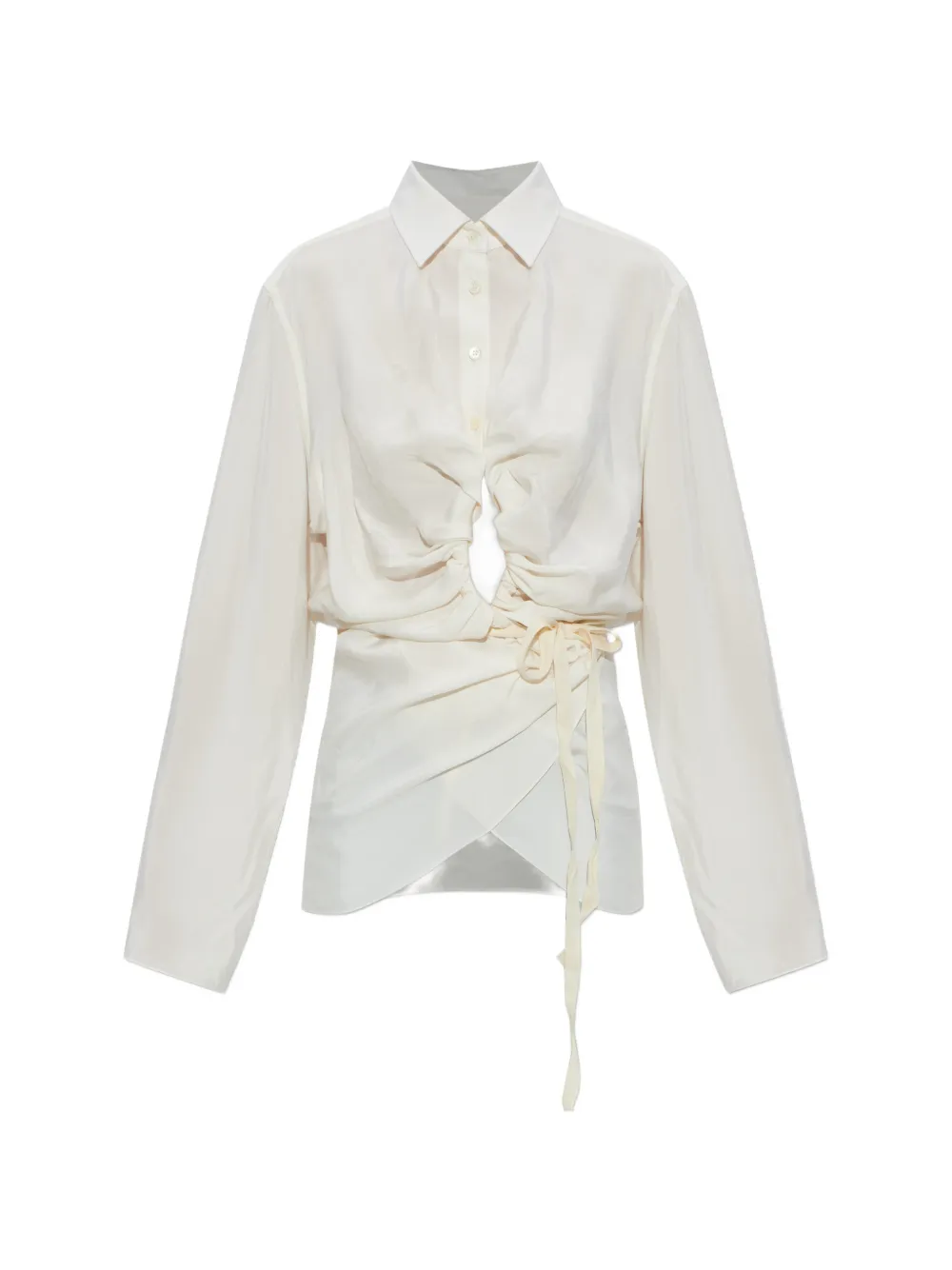 Maison Margiela tie-waist shirt - Toni neutri