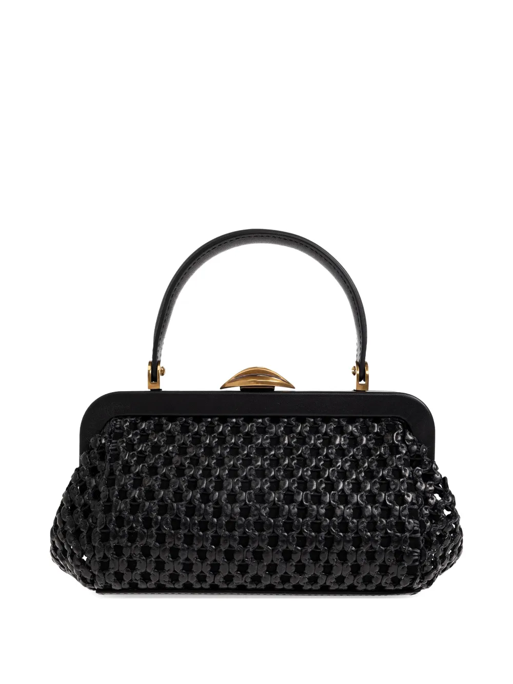 Cult Gaia mini Zuma woven tote bag - Nero