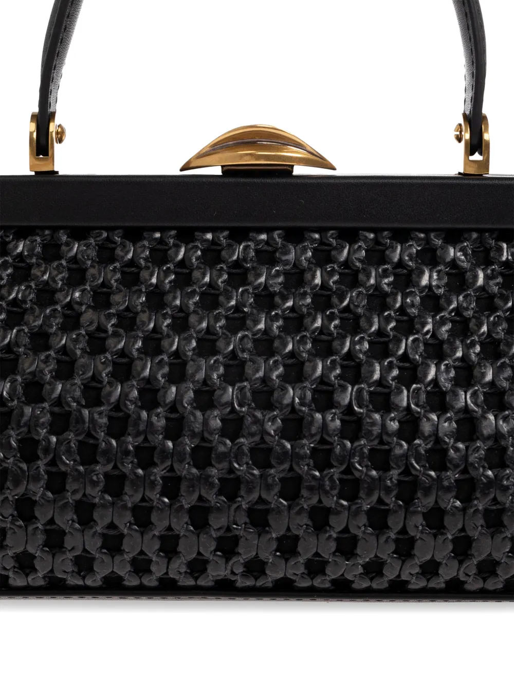 Cult Gaia Zuma geweven mini-shopper Zwart