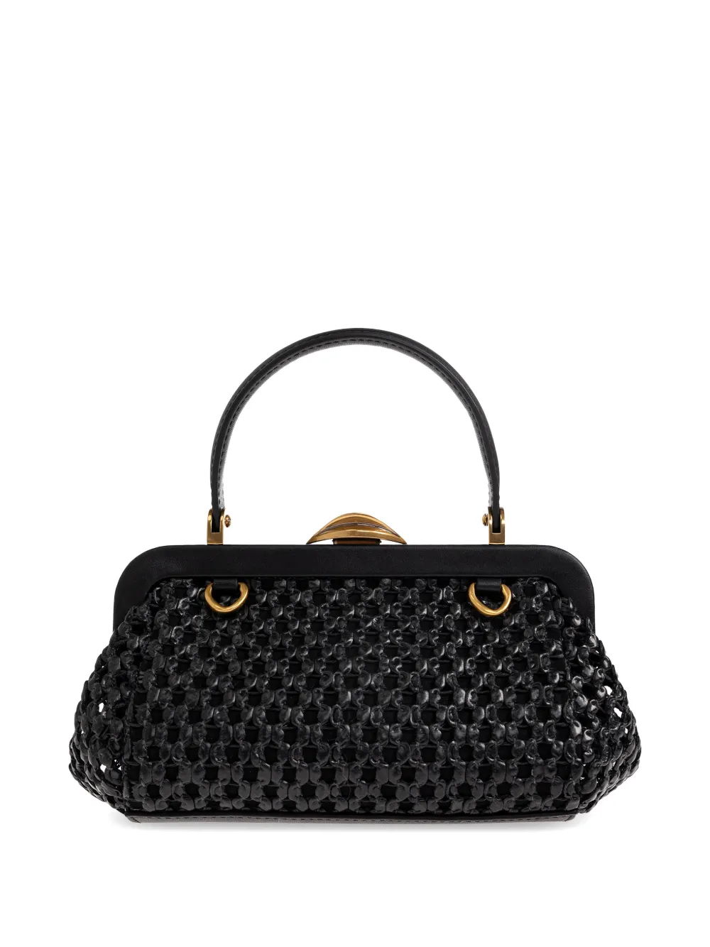 Cult Gaia Zuma geweven mini-shopper Zwart