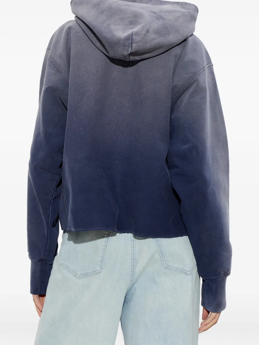 Maison Margiela Hoodie met geborduurd logo Blauw