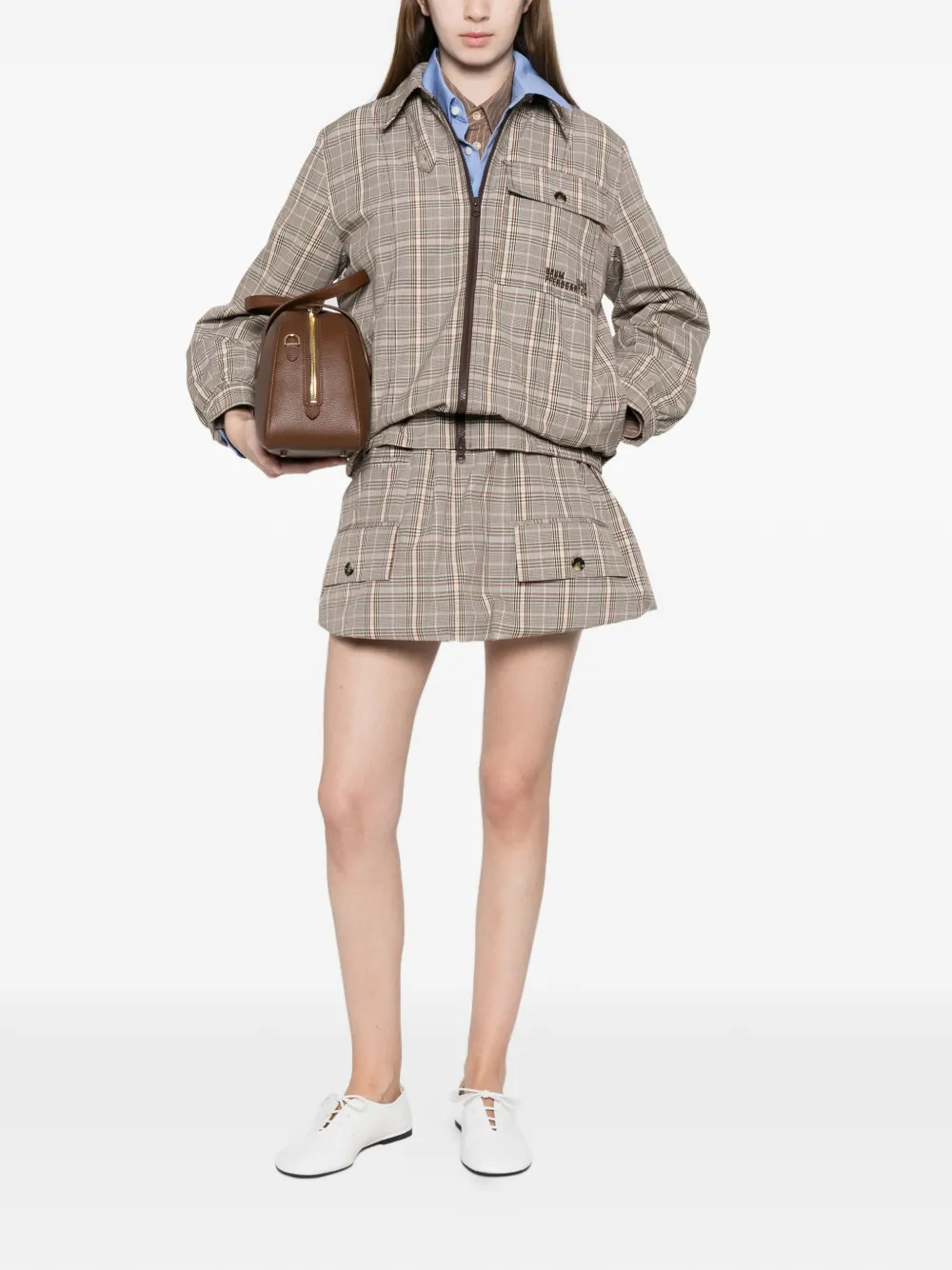  Baum Und Pferdgarten Beline Checked Jacket - Neutrals 