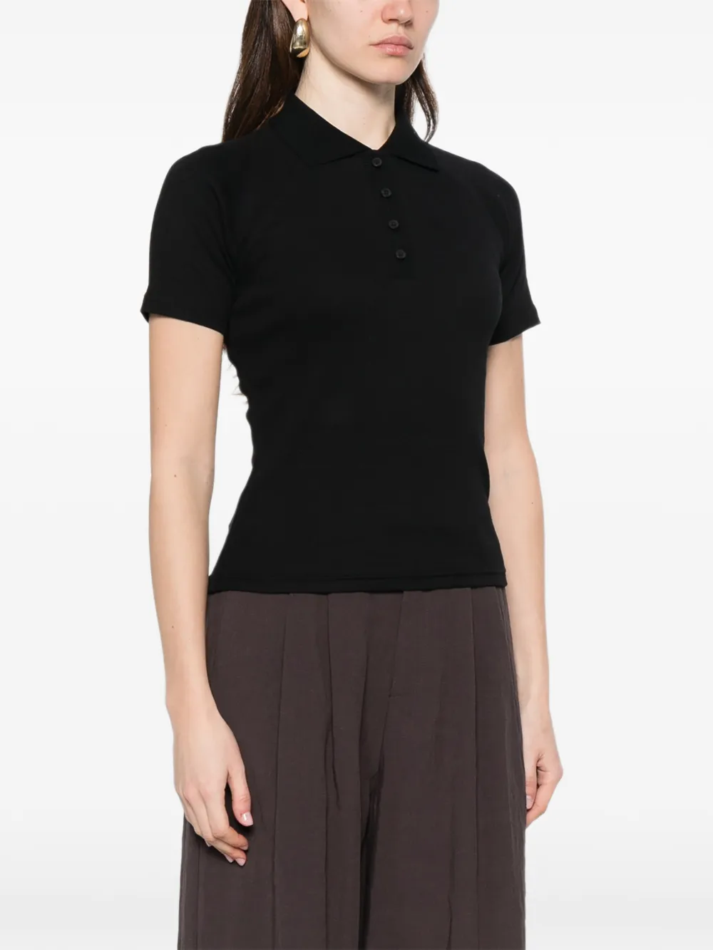  Samsoe Samsoe Short-sleeve Polo Top - Black 