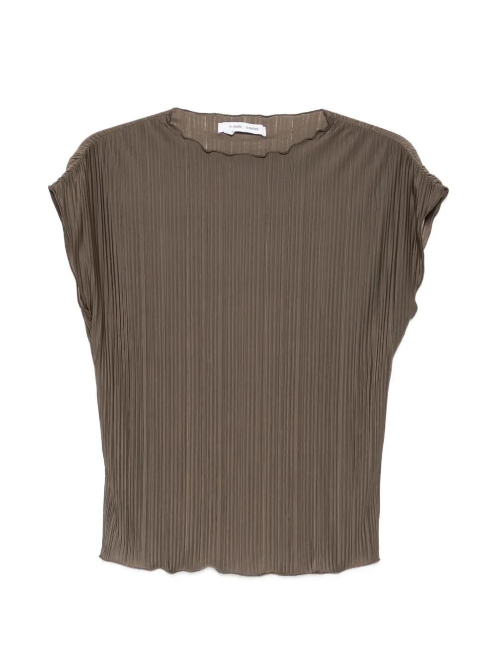 SAMSOE SAMSOE Sauma pleated top - Marrone