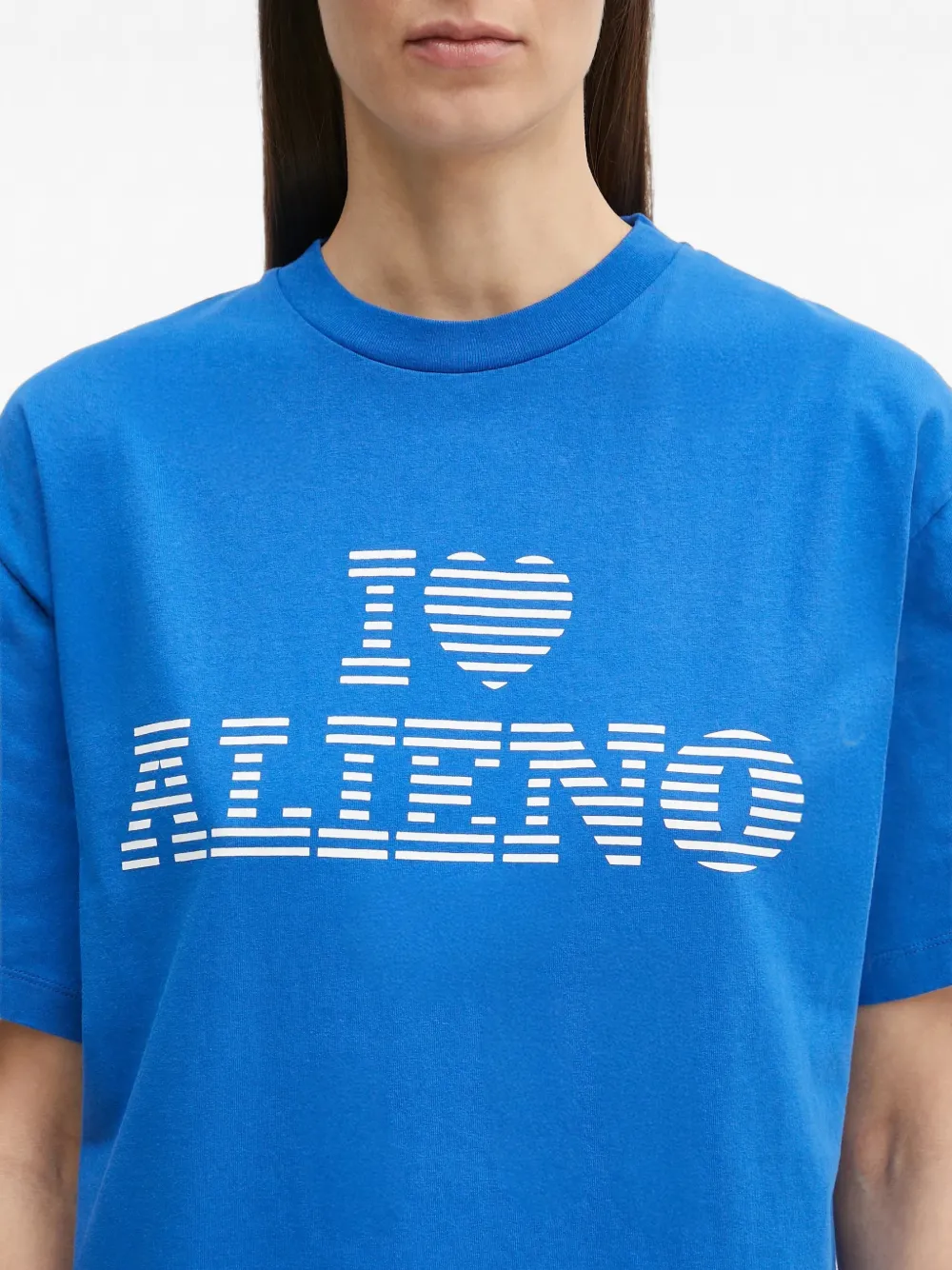 NO PROBLEMO I Heart T-shirt met print Blauw