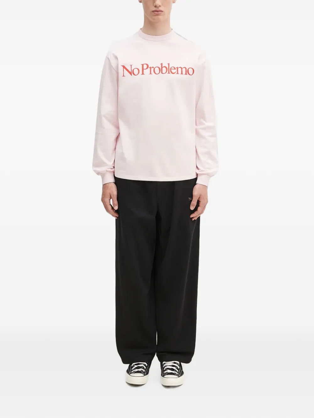 NO PROBLEMO sweater met lange mouwen Roze