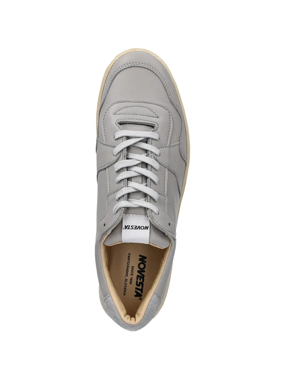 Novesta Leren sneakers met vlakken Grijs