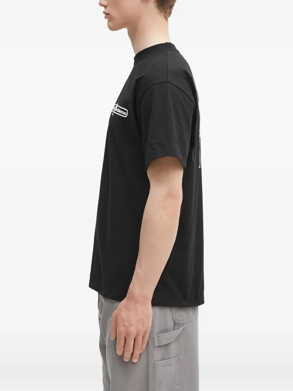 NO PROBLEMO T-shirt met print Zwart