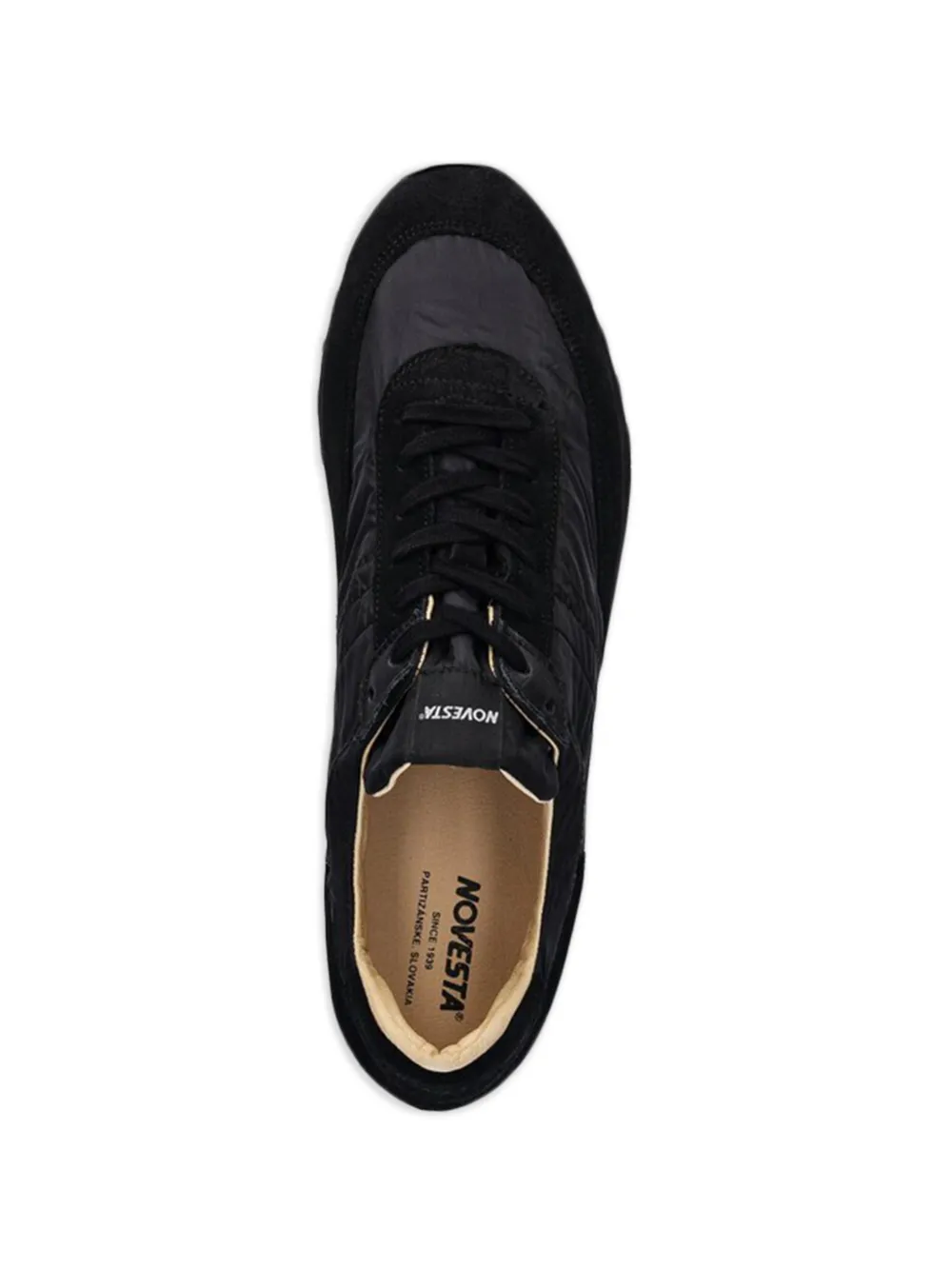 Novesta Marathon Runner sneakers met suède vlak Zwart