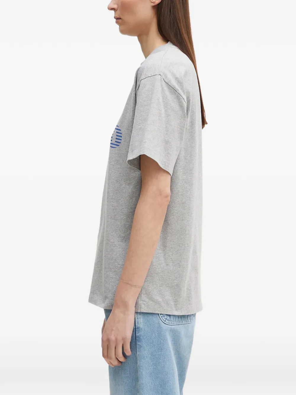 NO PROBLEMO Ruimvallend T-shirt met grafische print Grijs