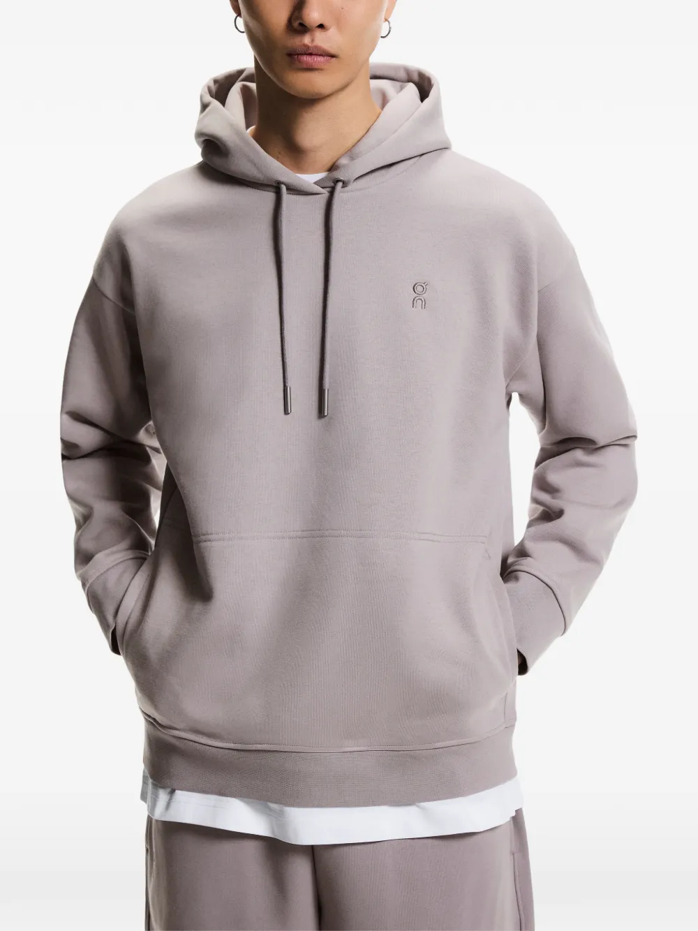On Felpa con ricamo logo - Grigio