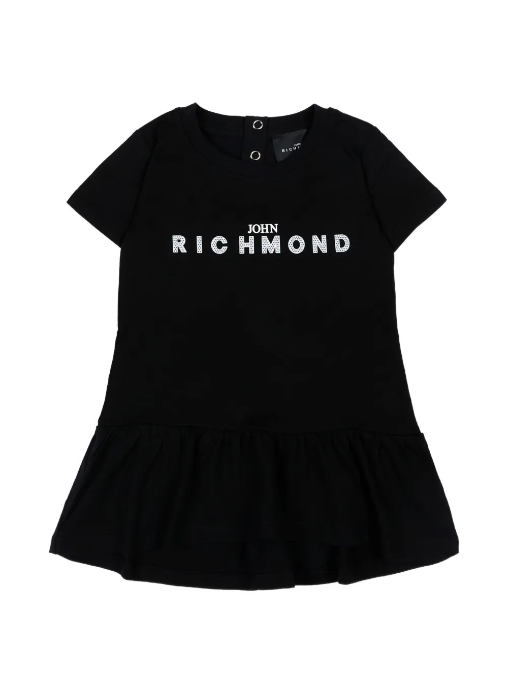 John Richmond Junior ruffled short-sleeved dress - Nero