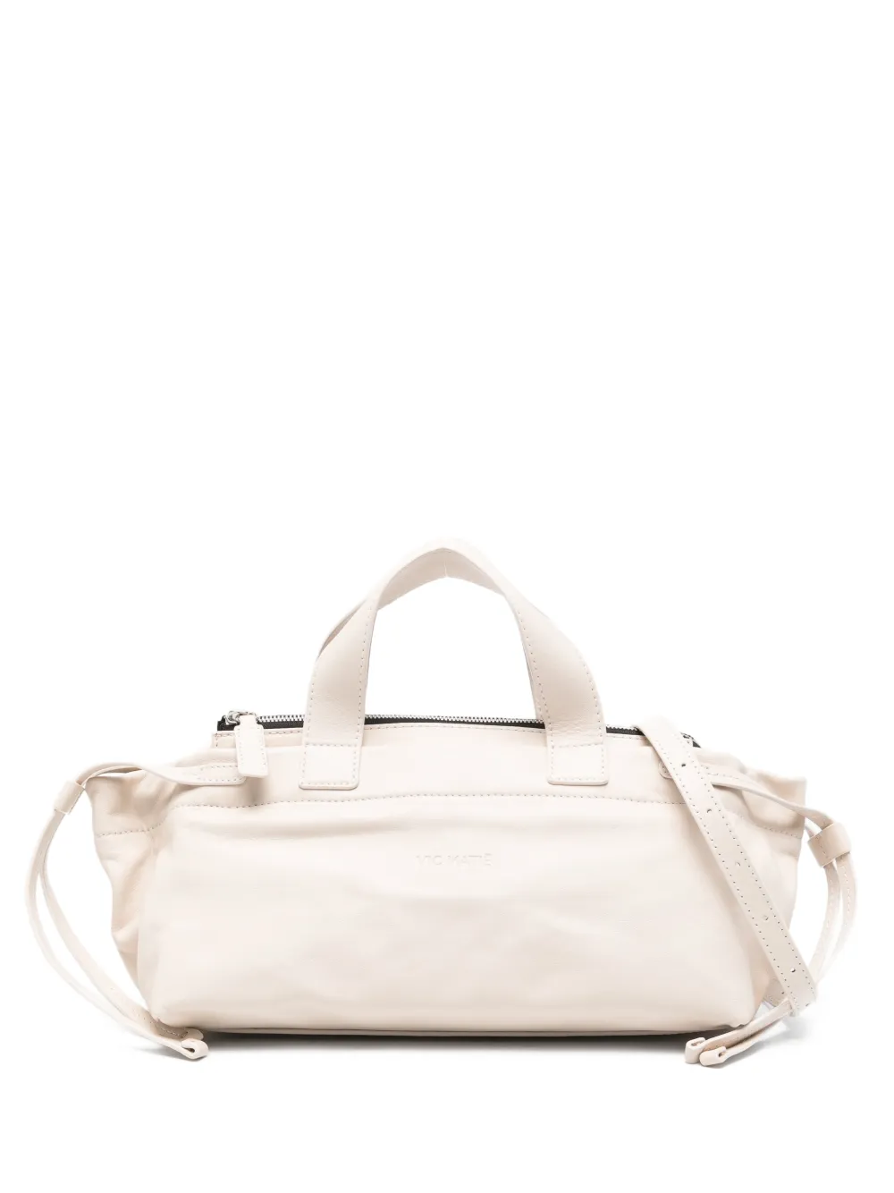 Vic Matie zip leather tote bag - Toni neutri