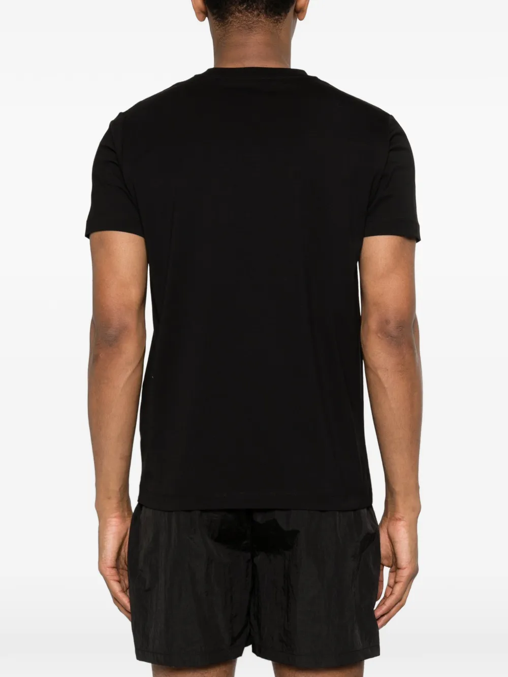 Karl Lagerfeld T-shirt met letter-reliëf Zwart