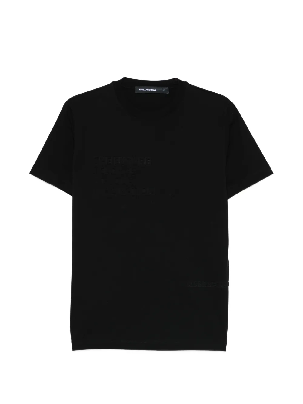 Karl Lagerfeld letter-embossed T-shirt - Nero