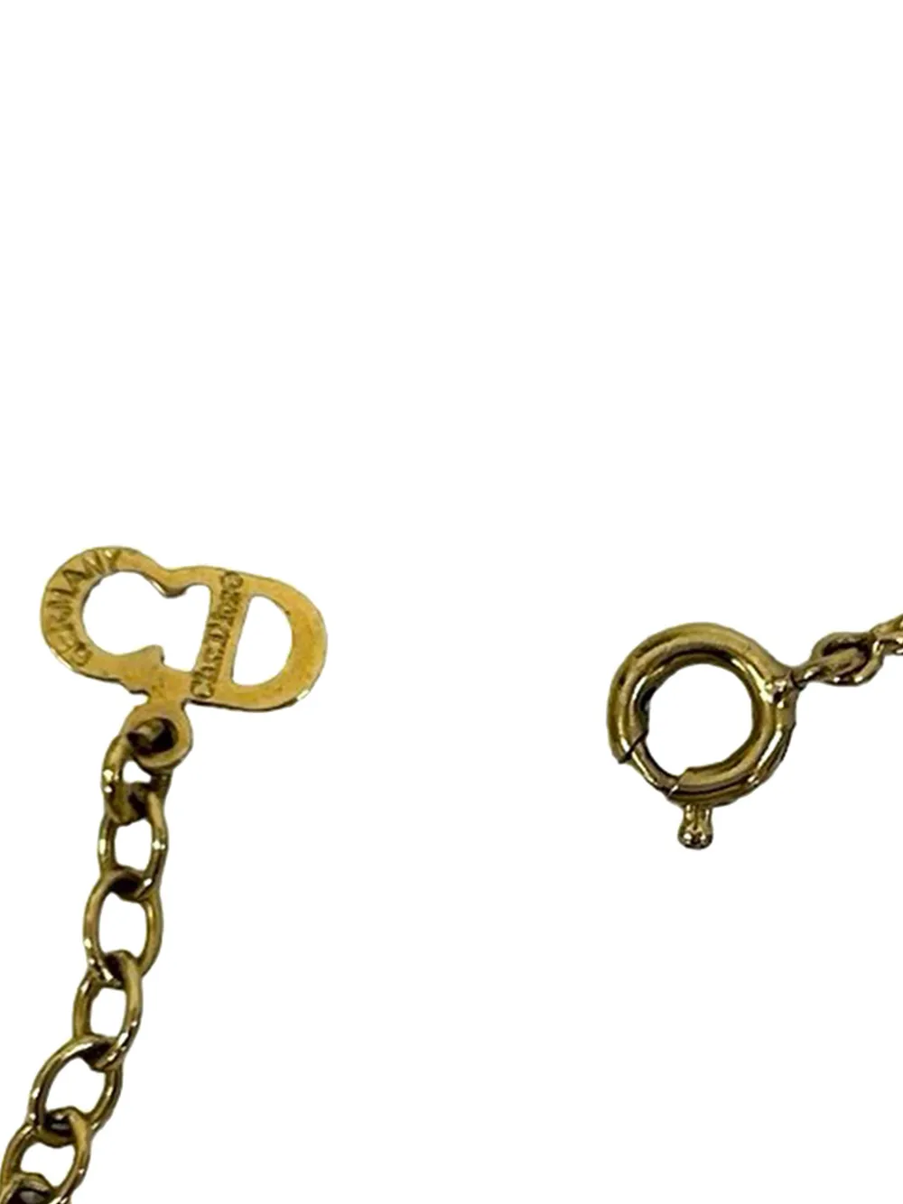 1980-2000 Gold Plated Logo Round Emblem Pendant Necklace Costume Necklace