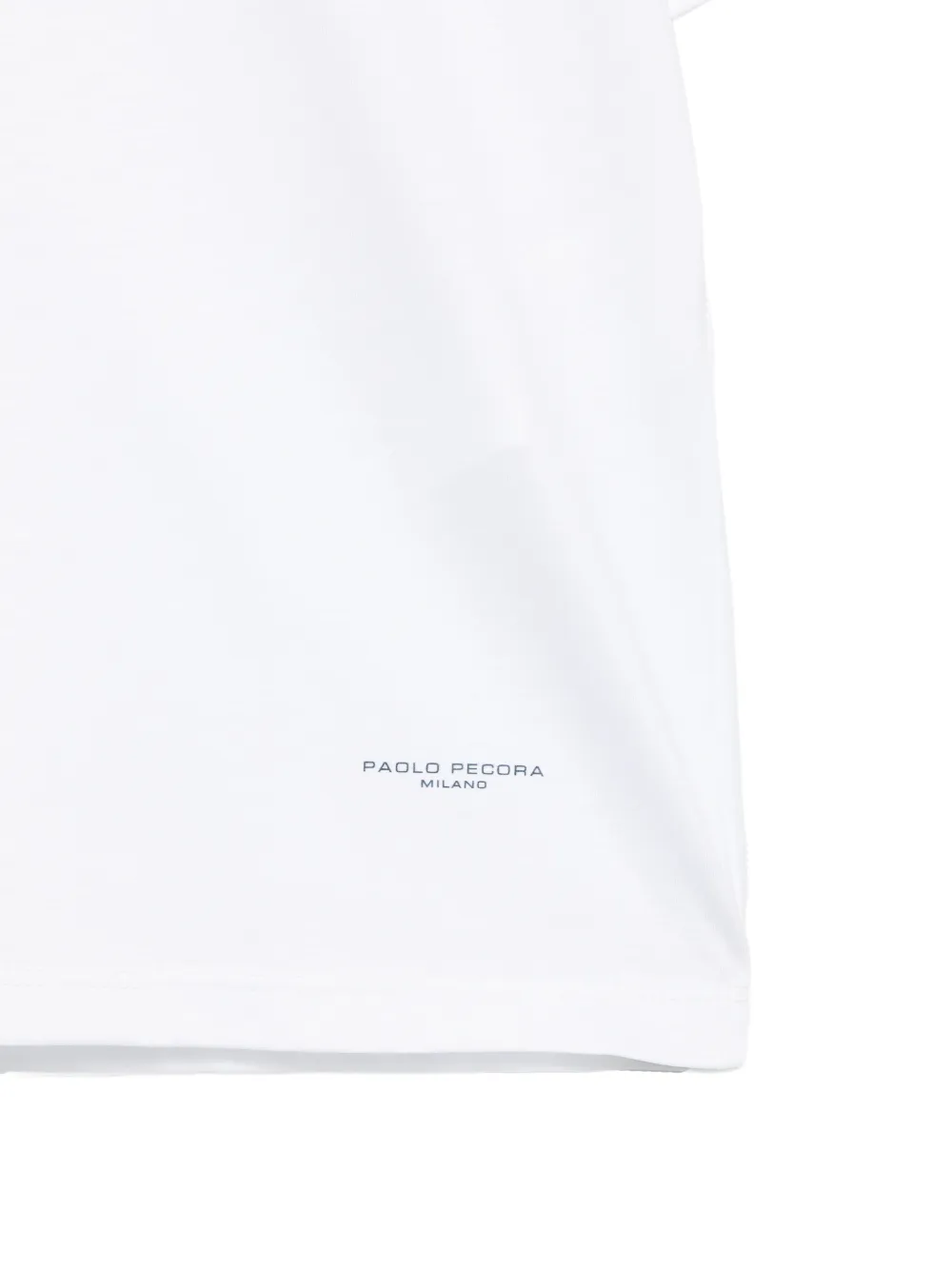 Paolo Pecora Kids T-shirt met ronde hals en korte mouwen Wit