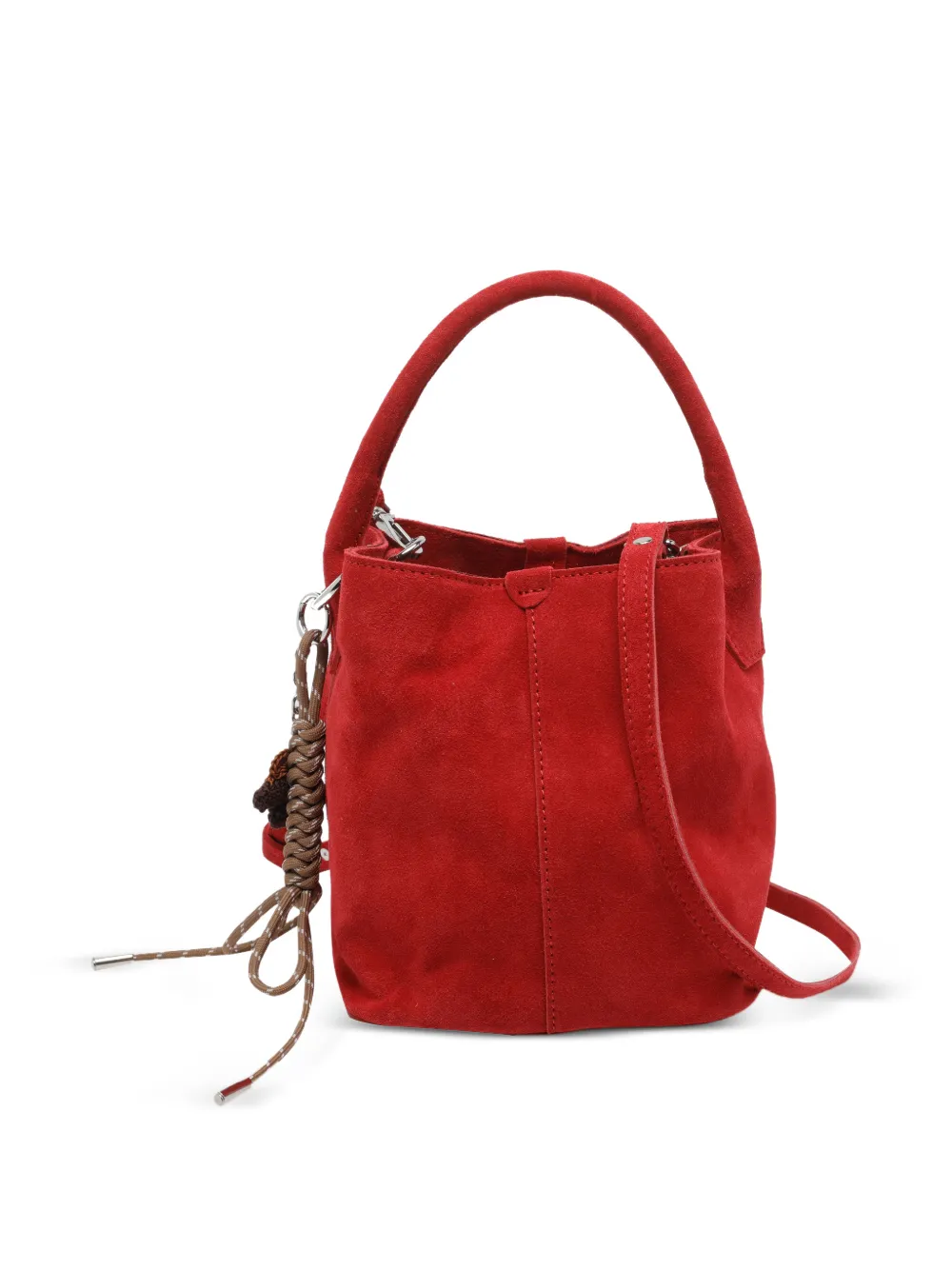 D.A.T.E. Paniere suede handbag - Rosso