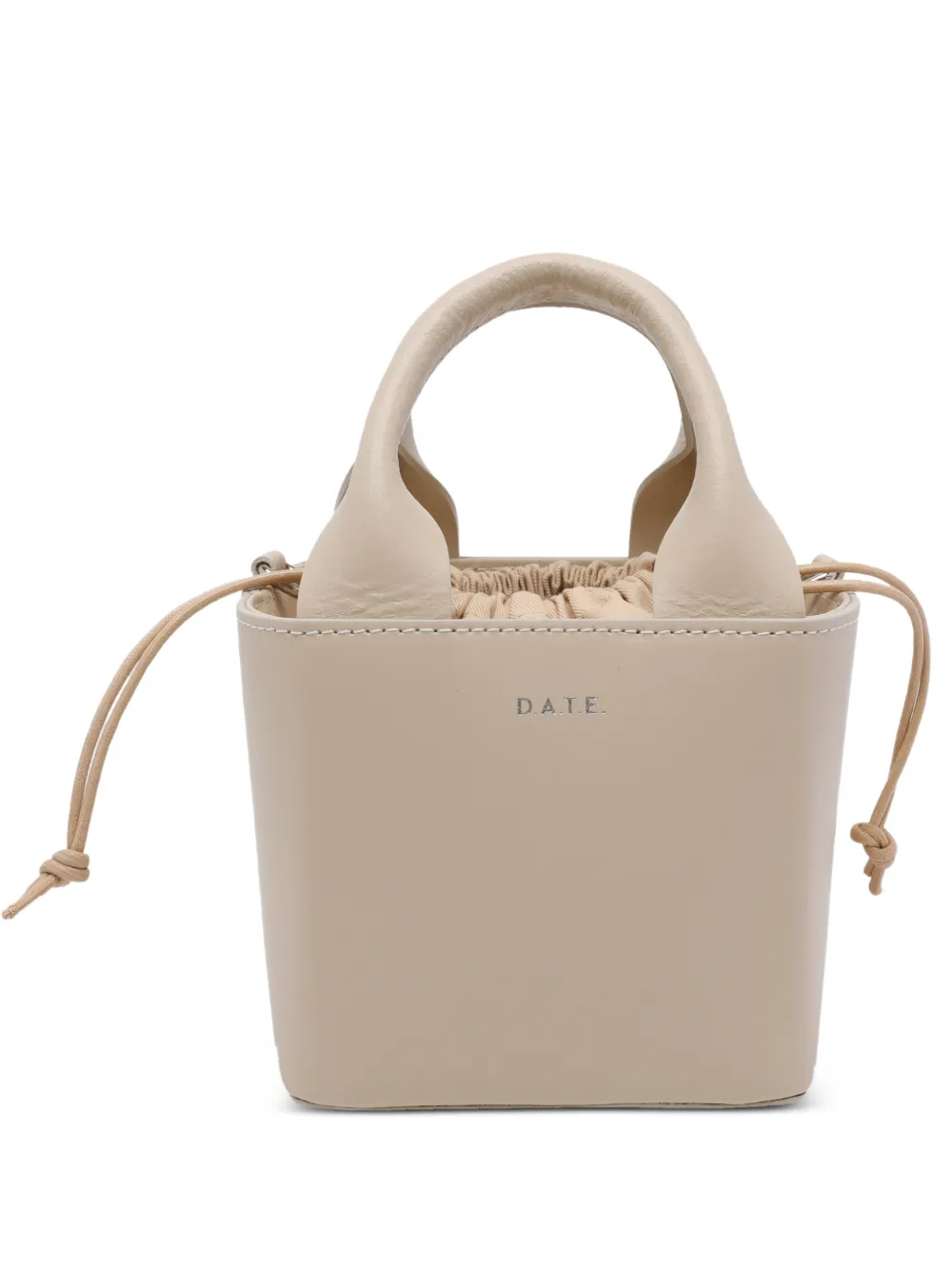 D.A.T.E. Cubo leather handbag - Toni neutri