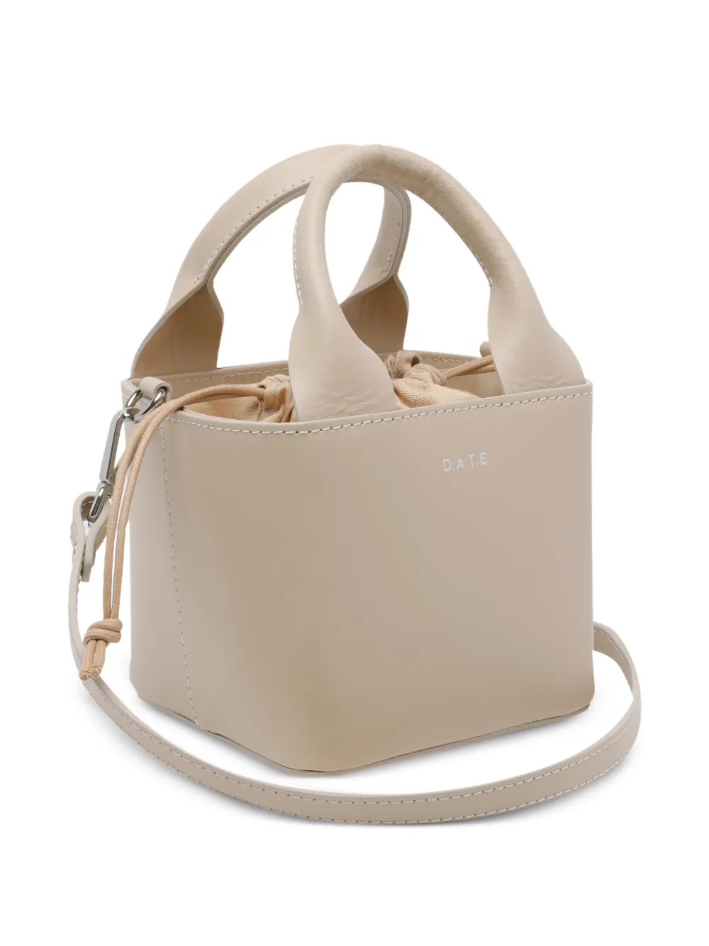  D.a.t.e. Cubo Leather Handbag - Neutrals 