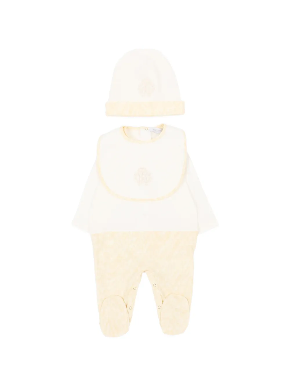 Roberto Cavalli Junior zebra logo babywear set - Nude