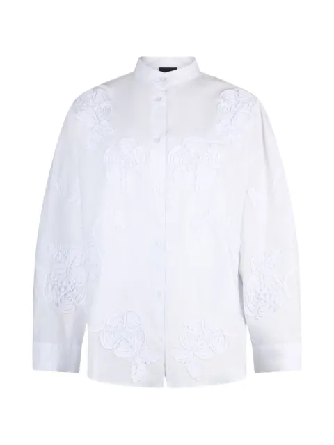 LIU JO embroidered mandarin-collar shirt