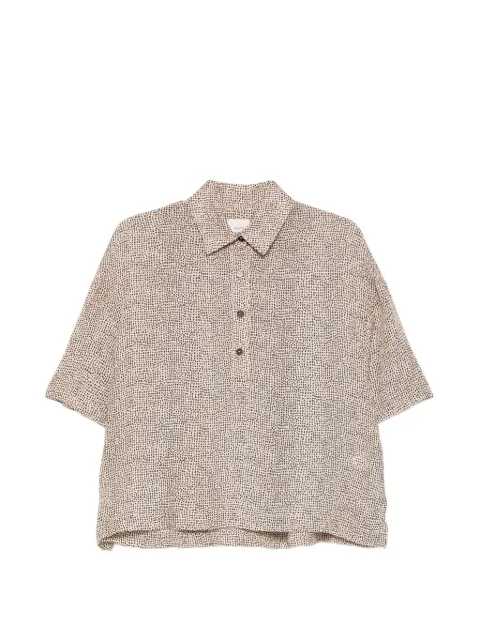 Alysi dot-print polo top
