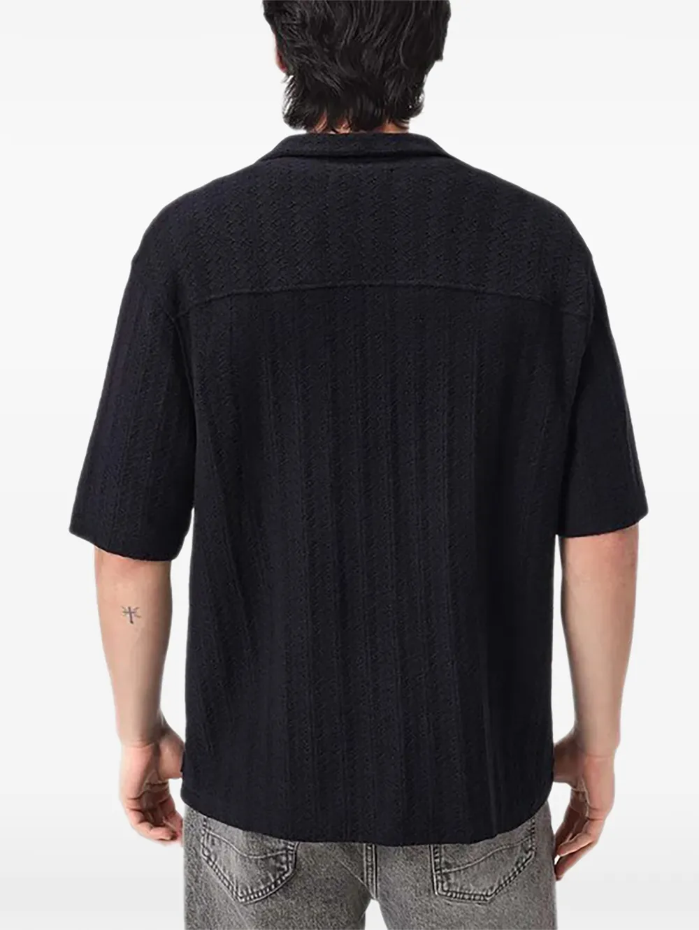AllSaints Overhemd met korte mouwen Zwart