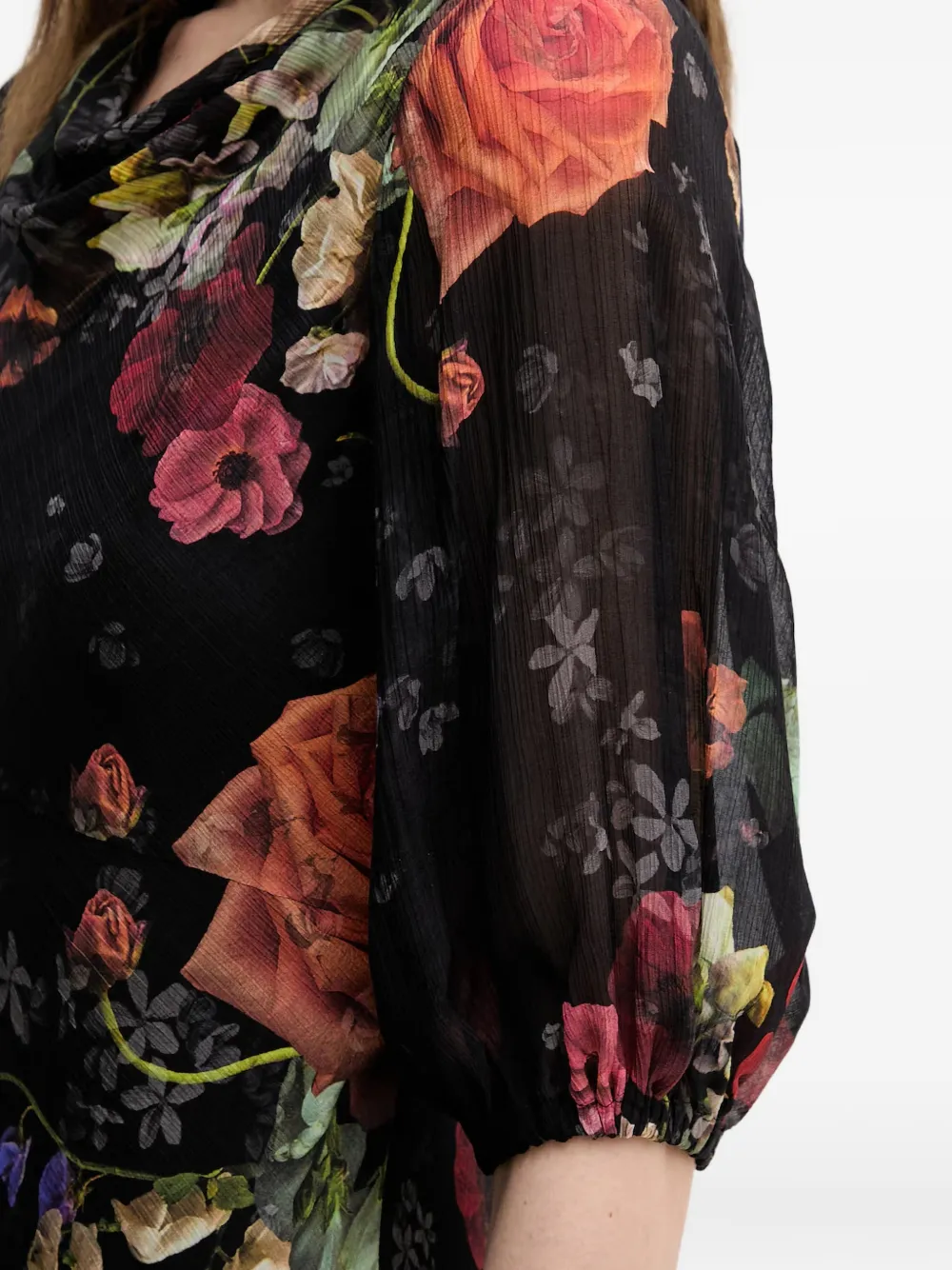 AllSaints Tiwa maxi-jurk met bloemenprint Zwart