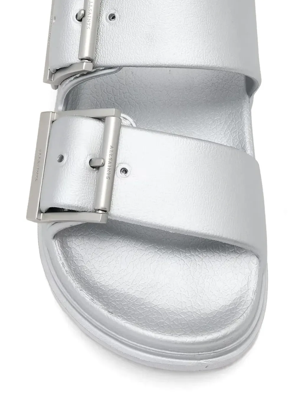 AllSaints double-buckle sandals Zilver