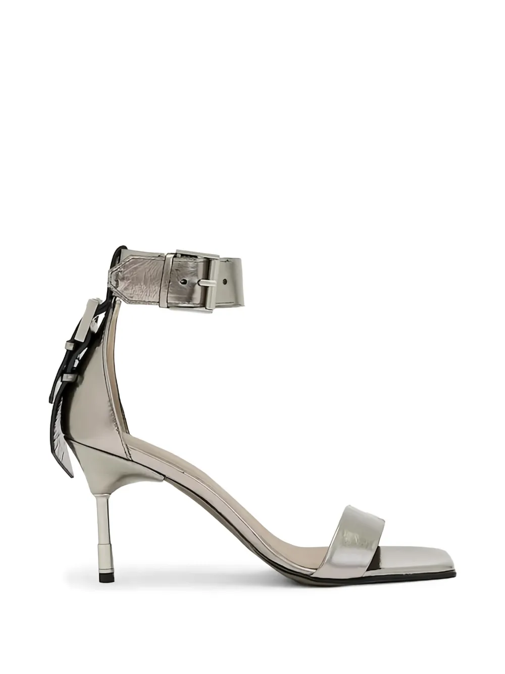 AllSaints Noir leather sandals Zilver