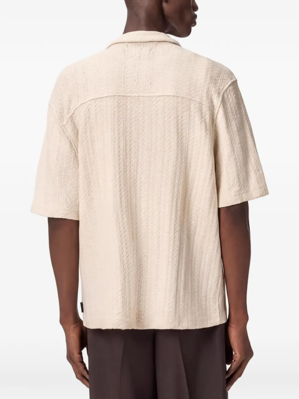 AllSaints Getextureerd overhemd Beige