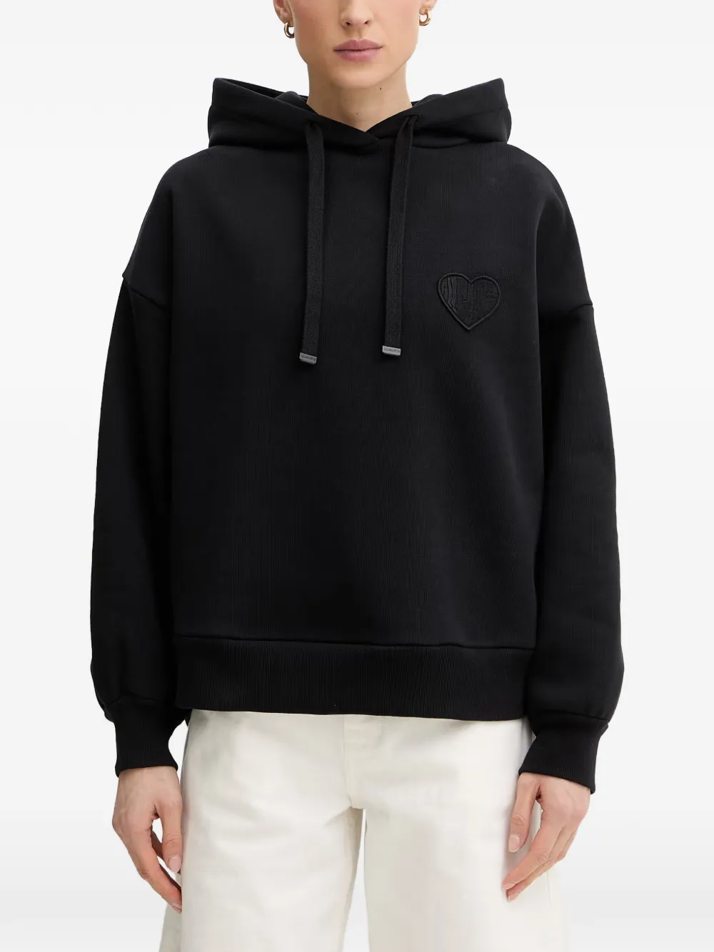 AllSaints Hoodie mit Herz-Patch - Schwarz