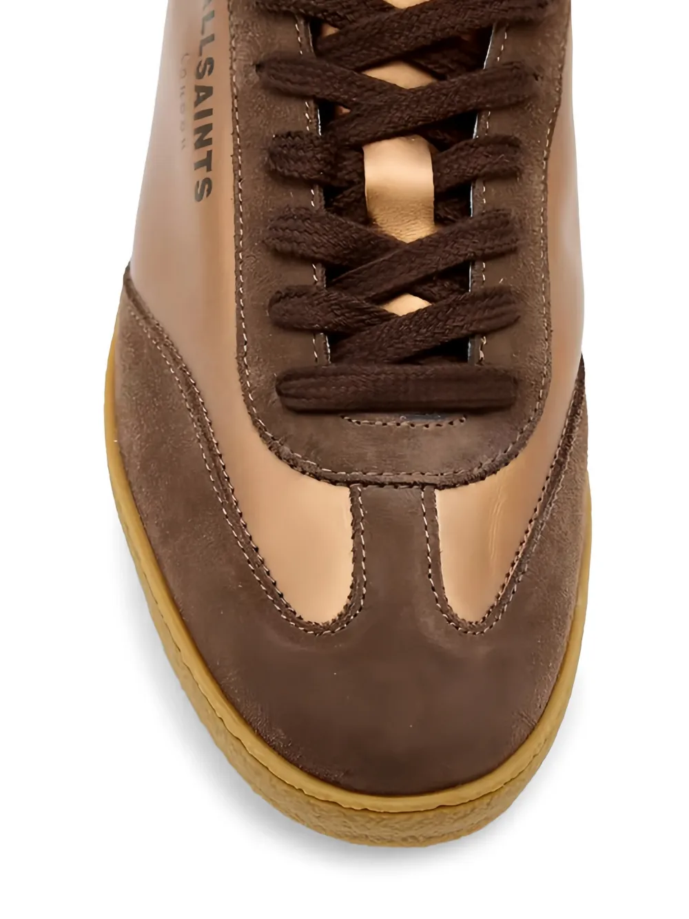 AllSaints suede panelled sneakers Oranje