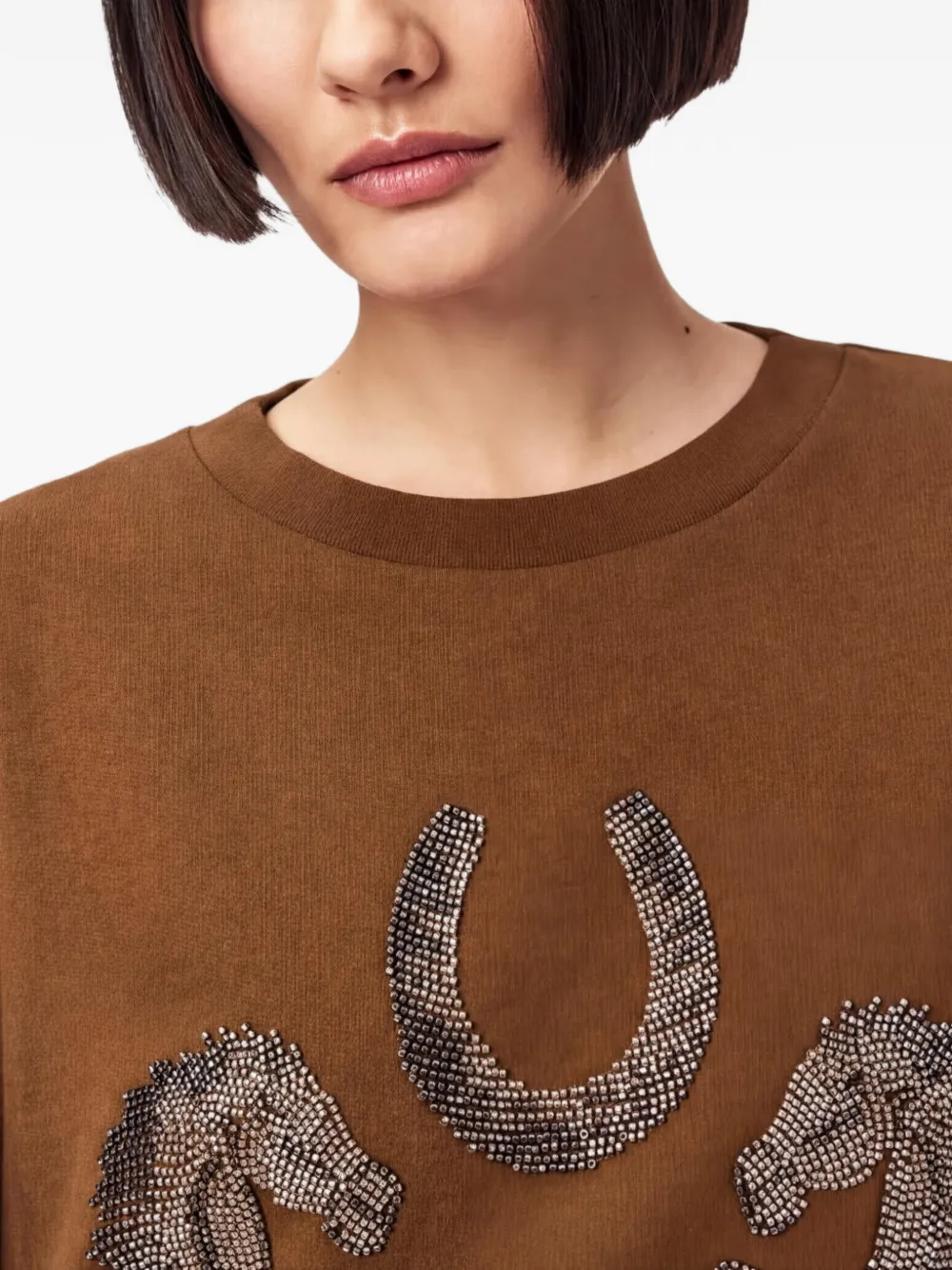 AllSaints Pippa horse-motif sweatshirt Bruin