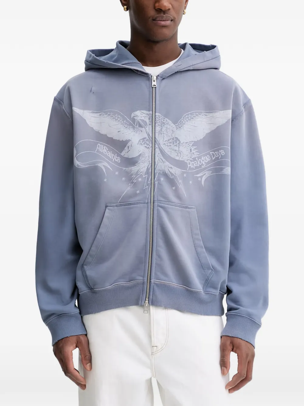 AllSaints full-zip hoodie - Blu