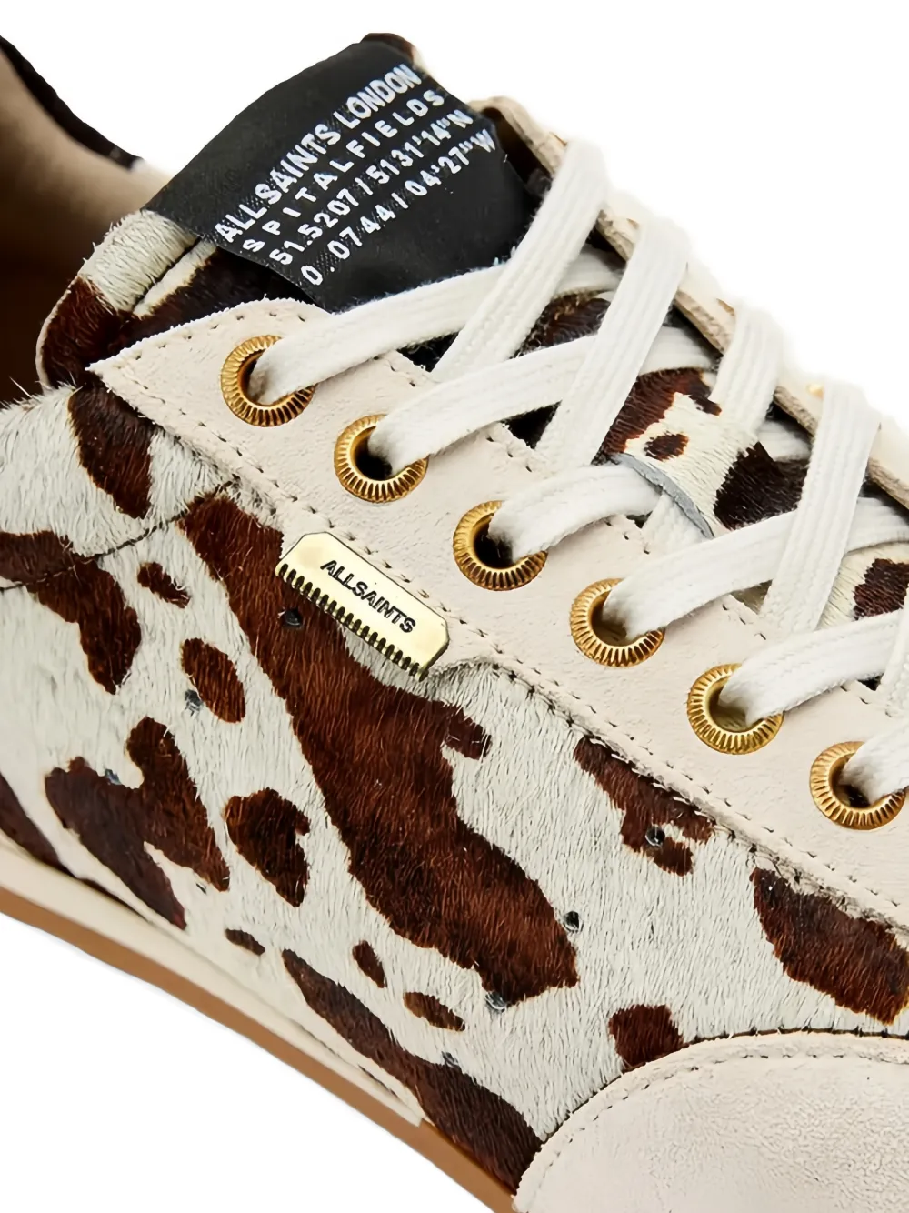 AllSaints Liam animal-print sneakers Beige