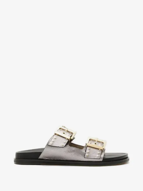 AllSaints Magda stud-embellished buckled flat sandals