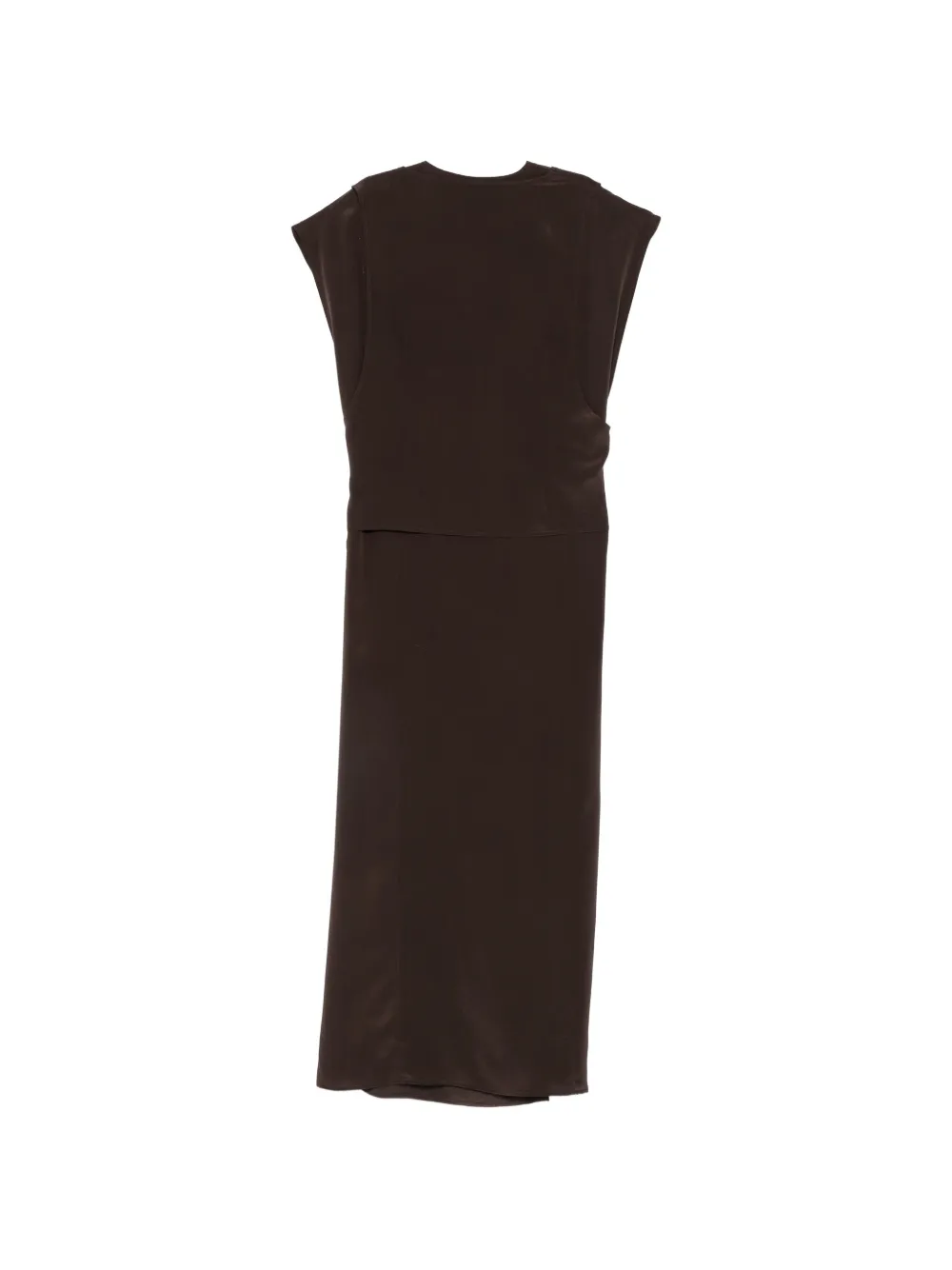  Alysi V-neck Midi Dress - Brown 