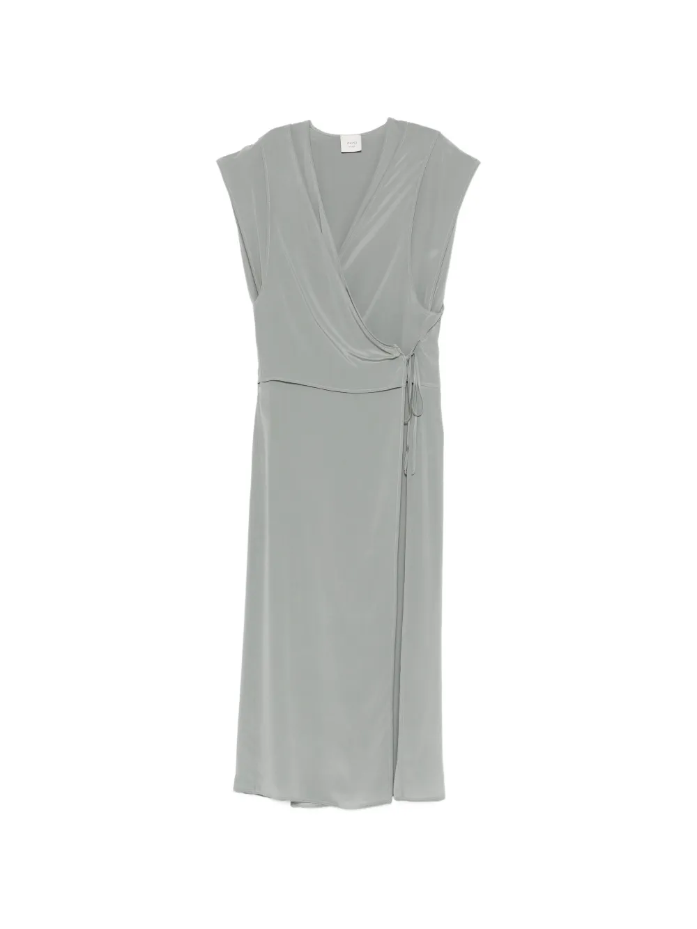 Alysi Abito midi con scollo a V - Grigio