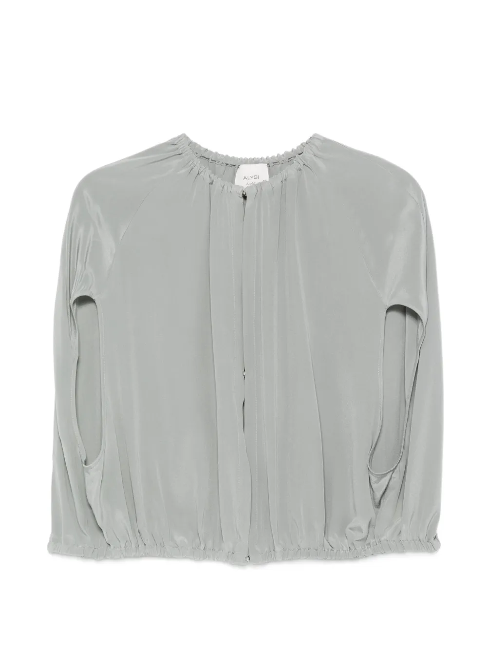Alysi Cape aus Seide - Grau