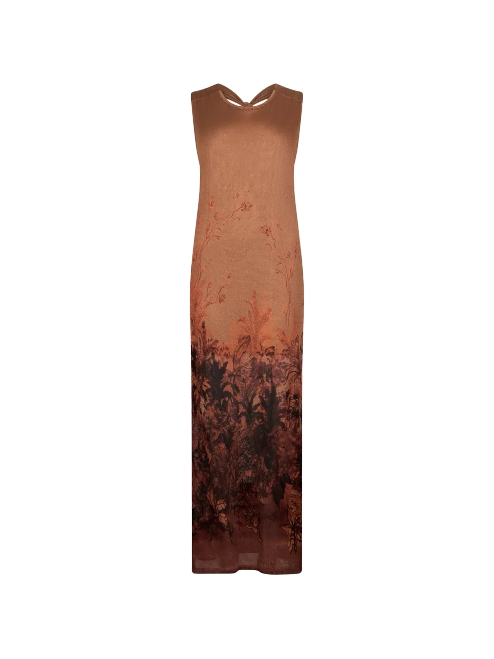 LIU JO printed side-slit dress - Toni neutri