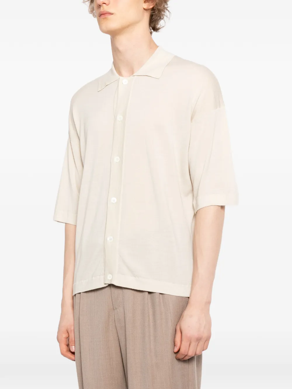  Barena Buttoned Knit Shirt - Neutrals 