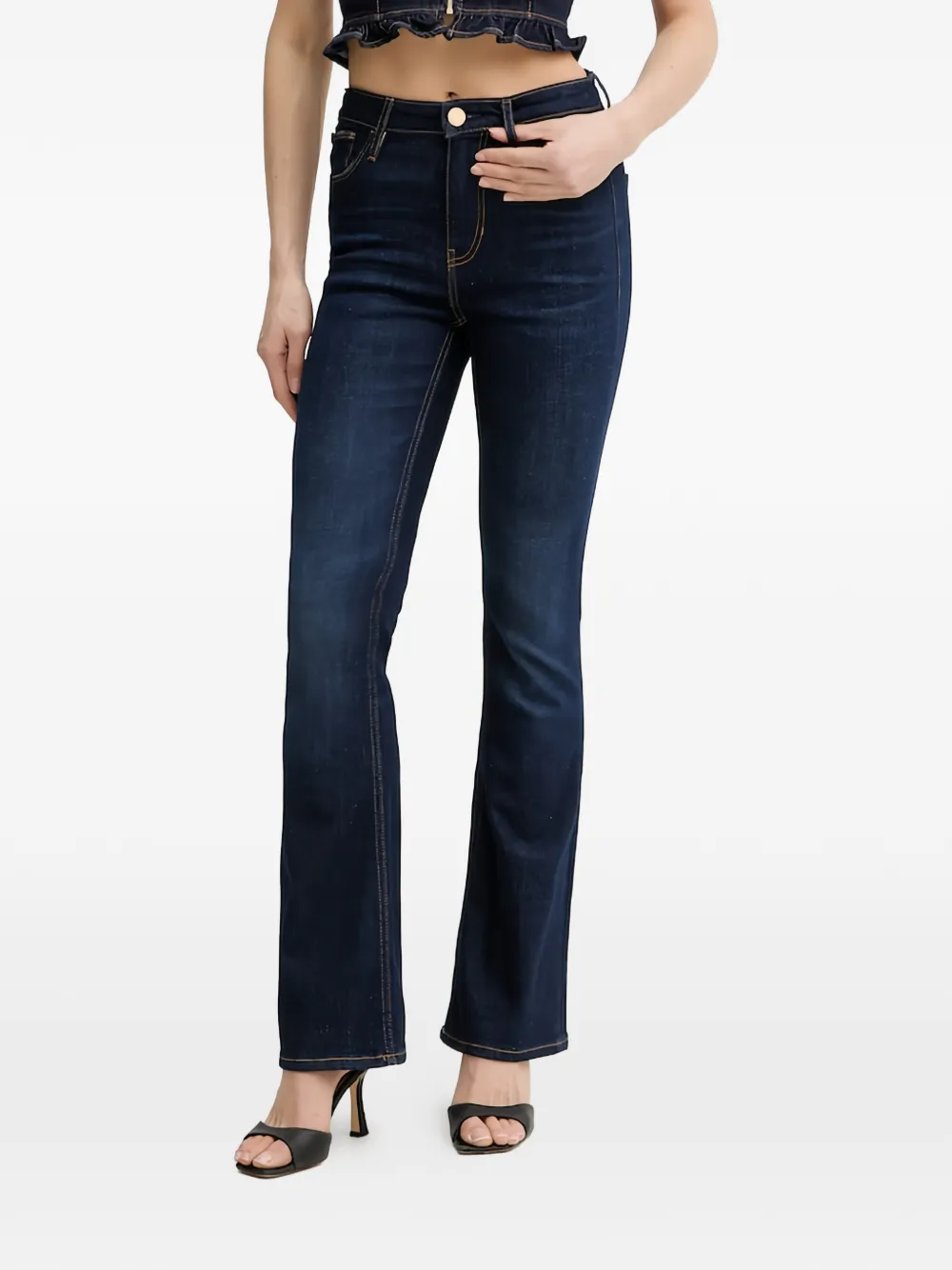 GUESS USA triangle-patch jeans - Blu