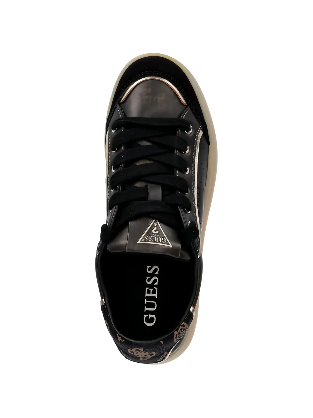 GUESS USA logo panelled sneakers Zwart