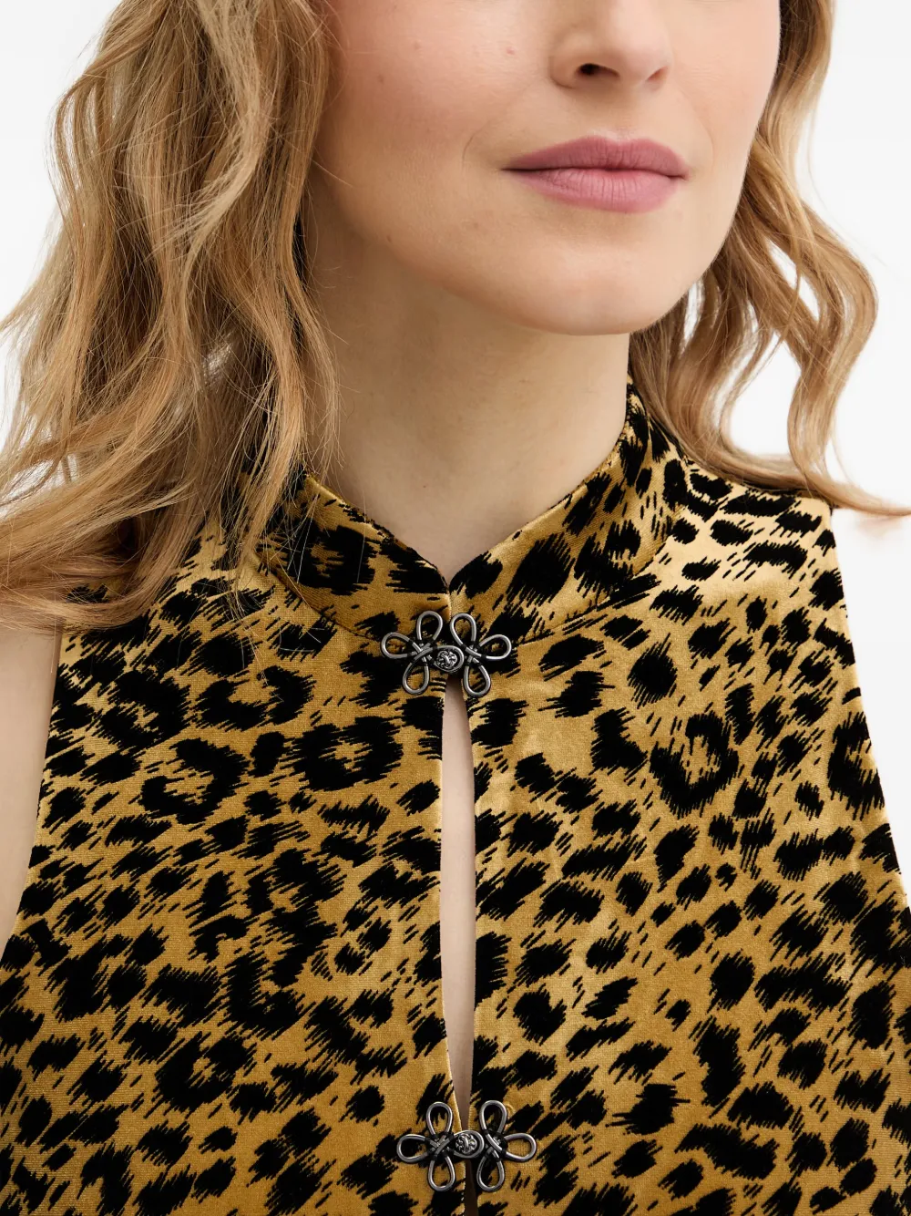 GUESS USA Avondjurk met luipaardprint Bruin