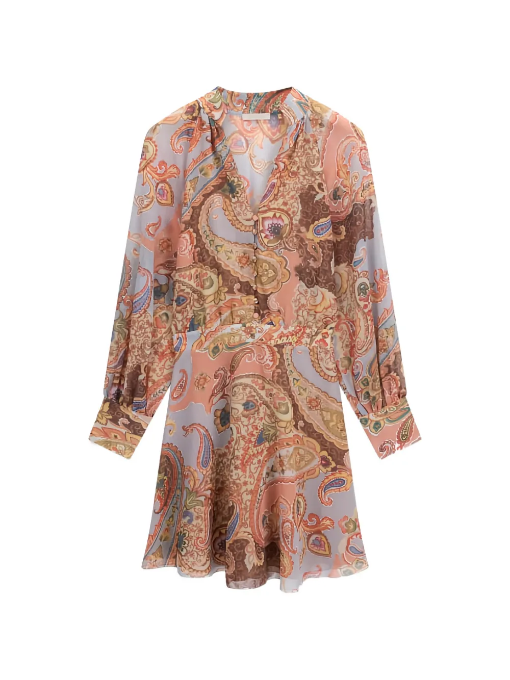 GUESS USA paisley-print balloon-sleeve mini dress