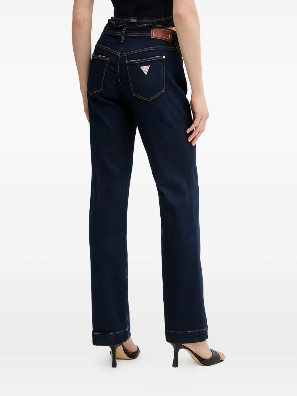 GUESS USA logo-detail zip-fastening jeans - Blu